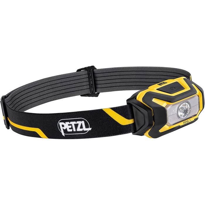 Ліхтар налобний Petzl ARIA 1, 350 люмен, компактний, водонепроникний, жовто-чорний