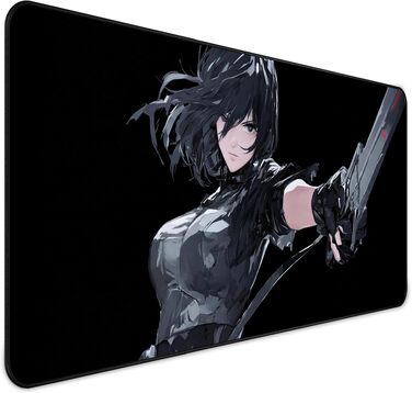 Ігровий килимок для миші XXL Anime Onyx Valkyrie, 900x400 мм, водовідштовхуючий з прошитими краями