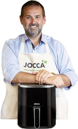 Аерофритюрниця JOCCA 5L, безмасляна фритюрниця 1450W з LED сенсорним екраном та регулюванням температури, чорна