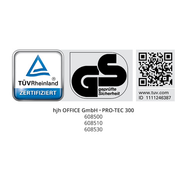 Офісне крісло / поворотне крісло PRO-TEC 300 тканина чорний hjh OFFICE