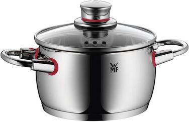 Набір каструль WMF Quality One 4 предмети, індукція, нержавіюча сталь, з кришками, без покриття, паровий отвір