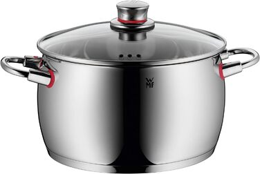 Набір каструль WMF Quality One для індукції, 4 шт, з кришками, нержавіюча сталь, поліровані, з паровідводом, без покриття
