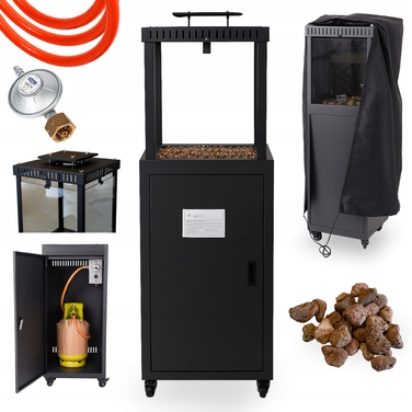 Терасовий обігрівач Barracuda 14,5 кВт – газовий садовий обігрівач, 145 см