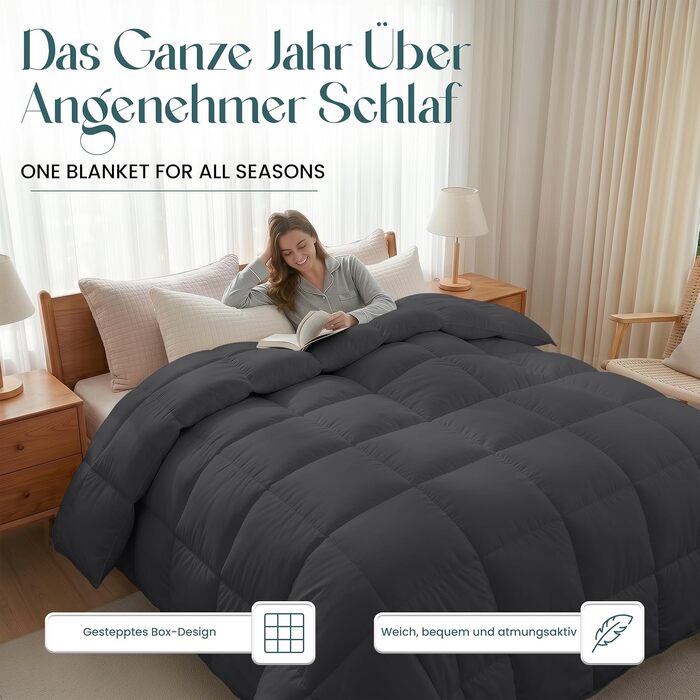 Ковдра Utopia Bedding без чохла 220x240 см, пухнаста тепла ковдра для спальні