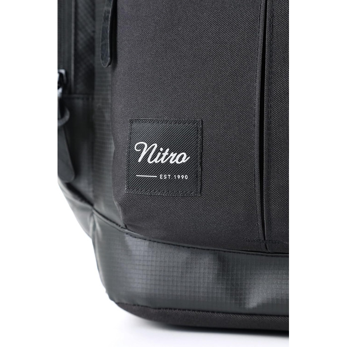Рюкзак Nitro Daypacker 32 л чорний, ретро, з м'яким відділенням для ноутбука, міський, для школи і туризму