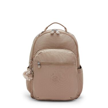 Великий міський рюкзак Kipling SEOUL, синій з бежевим (Tan Beige)