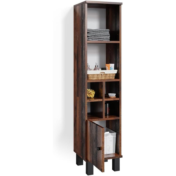 Висока шафа Vicco Fynn, дуб рустикальний, 30x130,6 см, з малою дверцятами