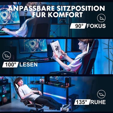 Ігровий крісло GTPLAYER з підніжкою, регульованою висотою, з підтримкою попереку та знімним чохлом. Комфортне для зими та літа.