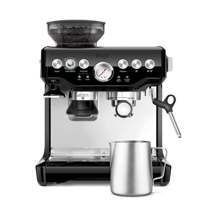 Кавомашина Sage Barista Express з вбудованим млином та капучинатором - чорний трюфель