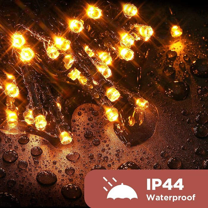 Гірлянда ELKTRY 1000 LED 25 м, теплий білий, водонепроникна, для вулиці та дому, новорічна, з адаптером, 8 режимів, для ялинки, кімнати, саду, балкона