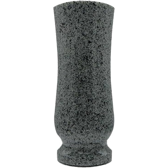 Ваза для кладовища Granitnachbildung Kuru Grey 20 см, штучний камінь, морозостійка