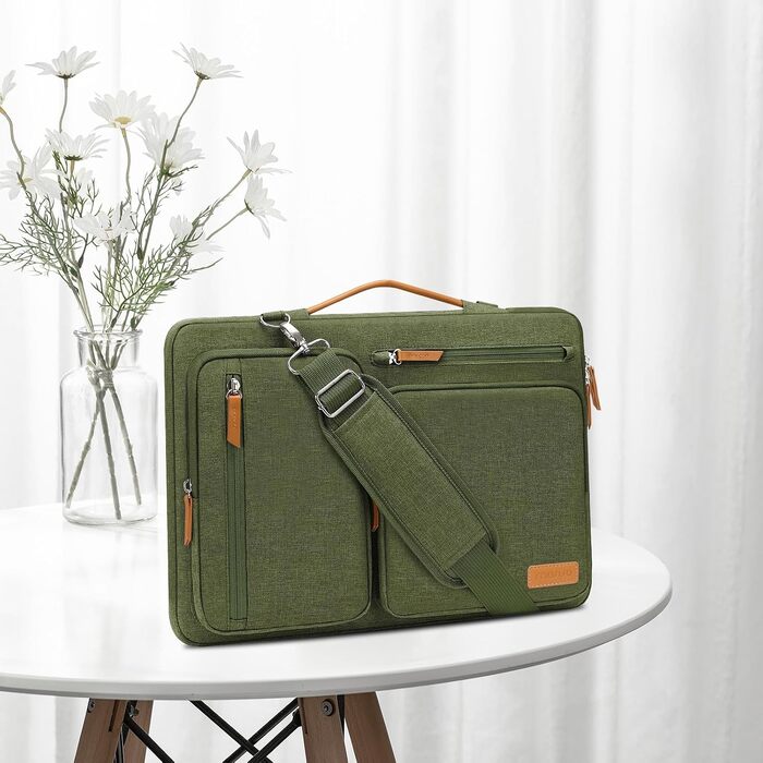 Чохол для ноутбука MOSISO 360° на 16 дюймів для MacBook Pro M1 M2 M3 M4 M5, Lenovo, HP, оливковий