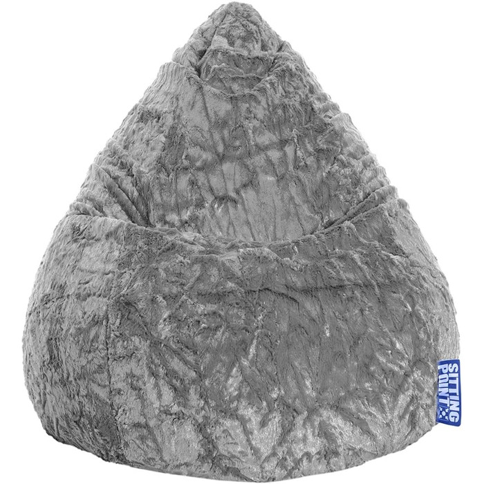 Дитячий мішок-крісло Fluffy L, 120 л, середньо-сірий, до 7 років