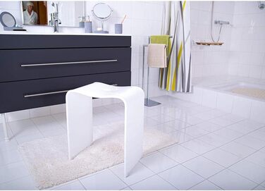 RIDDER Trendy Bad-Hocker, акриловий табурет для ванної кімнати, білий, 39 x 47 x 28 см