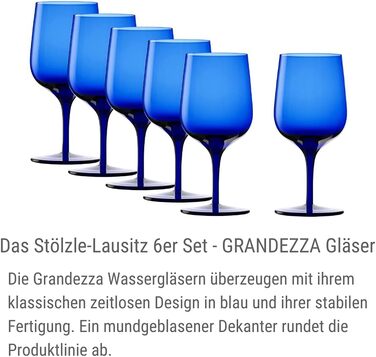 Коктейльні чаші Stlzle Lausitz Grandezza 6 шт 340 мл скляні сині