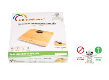 Ваги напольні Little Balance 8419 Kinetic преміум з бамбука, без батарейок, екологічні, до 150 кг