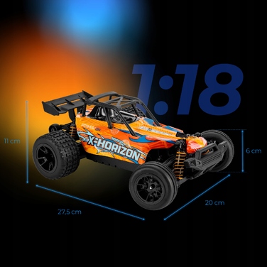 Радіокерована машина Overmax X-Horizon RC Stadium Truck 1:18, 4x4, швидкість до 30 км/год