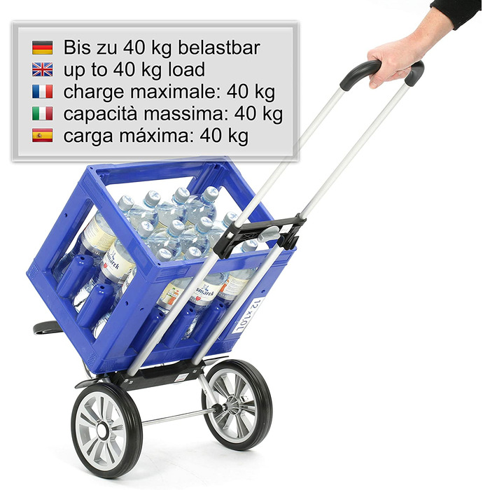 Візок для покупок ANDERSEN Alu Star Shopper Tamo, антрацит, 51 л, з рефлектором, термоізоляцією, алюмінієвий, регульована висота, знімні колеса