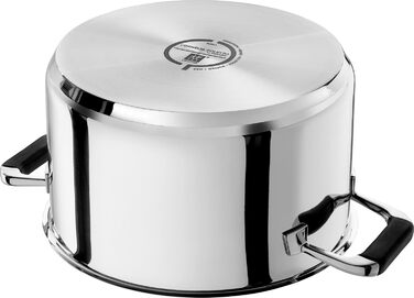 Набір каструль і сковорідка CORNELIA POLETTO BY ZWILLING, 6 предметів, з 4 кришками, для індукції, нержавіюча сталь, скляні кришки