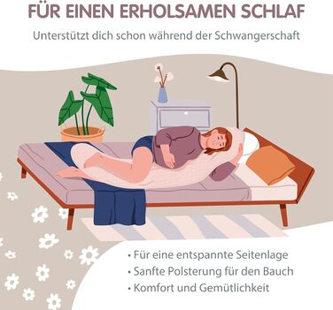 Подушка для вагітних та годування Theraline Dodo Pillow Premium 180 см, мусліновий чохол (100% бавовна), колір: димчасто-сірий