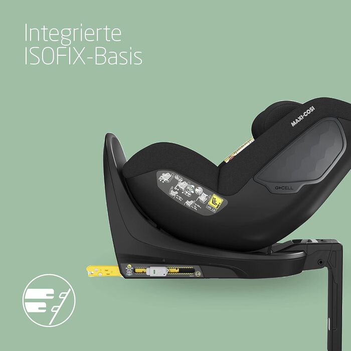 Вкладиш для новонароджених Maxi-Cosi Mica 360 S, чорний, Eco Care, для автокрісла, 0–3 місяці, 40–60 см, машинне прання