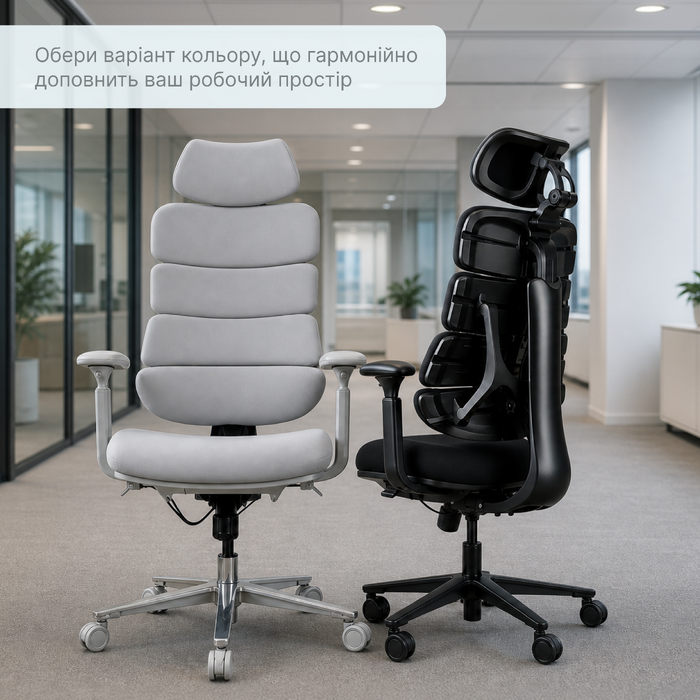 Крісло комп’ютерне офісне ергономічне OfficePro FlexCore OC120B