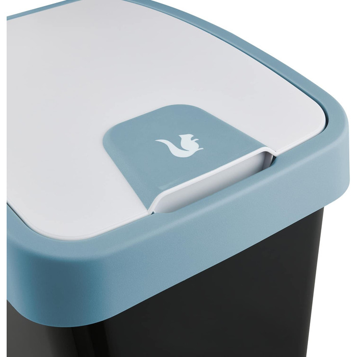 Преміум сміттєвий бак Keeeper з відкидною кришкою Soft Touch 45 л, Nordic Blue