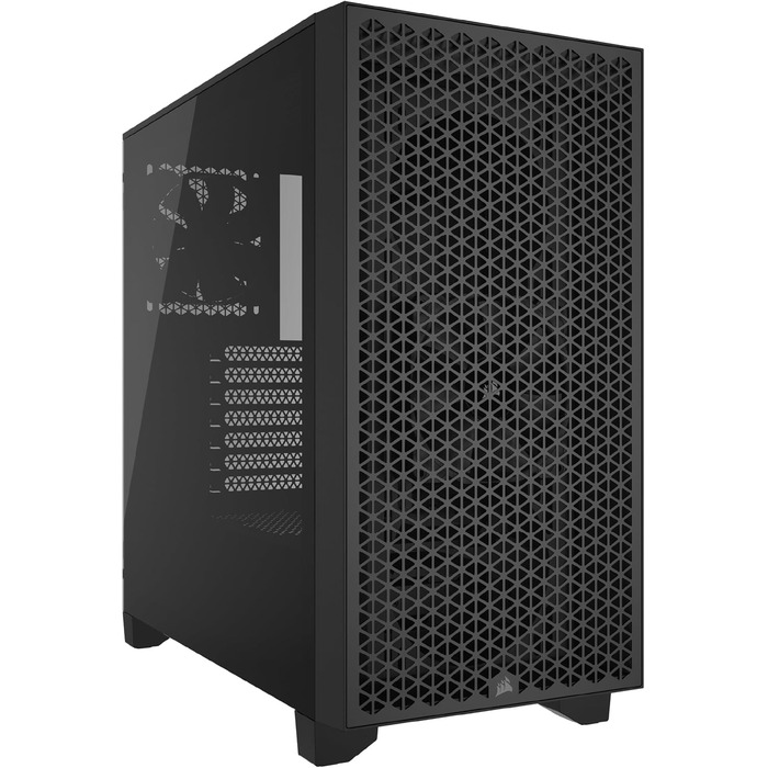 Корпус для ПК CORSAIR 3000D Airflow, Mid-Tower, підтримка 4-слотових GPU, 3-контактний вентилятор, до 8×120мм вентиляторів, високий повітряний потік, чорний