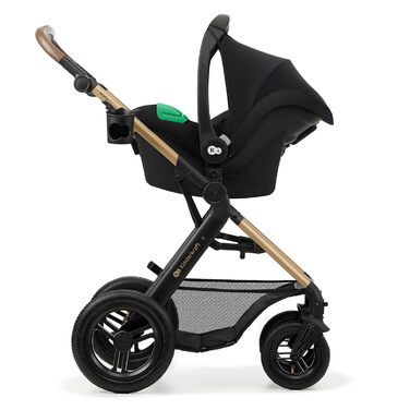 Дитяча коляска Kinderkraft MOOV2 4 в 1 з автокріслом I-SIZE, чорна (CLASSIC)