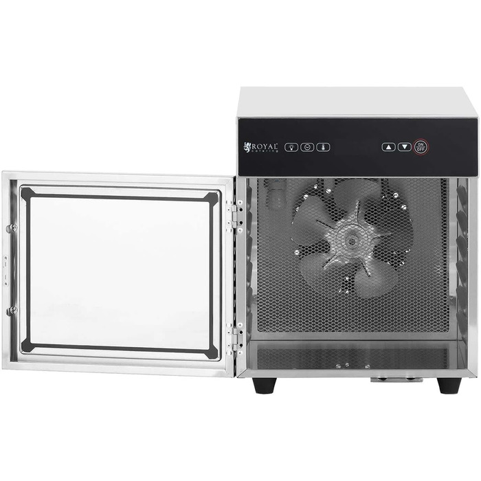 Дегідратор для фруктів Royal Catering RCDA-500/15S, 500 Вт, 6 лотків, нержавіюча сталь
