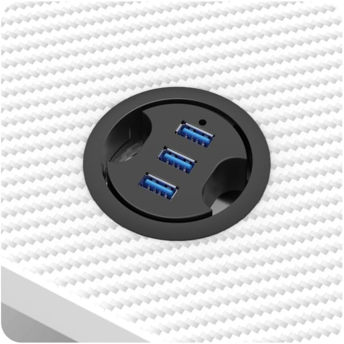 Геймерський стіл Huzaro Hero 2.5 120x60 см, RGB LED підсвітка, USB, тримачі для напоїв і навушників, карбонова стільниця, чорний
