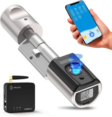 Розумний електронний замок WELOCK Touch41 WiFi з відбитком пальця, RFID-картою, Bluetooth, додатком, IP65, для дверей