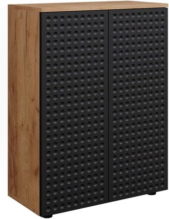 Шафа для ванної Vicco Irma, золота дубова/антрацит, 60x81 см, антрацит з візерунком