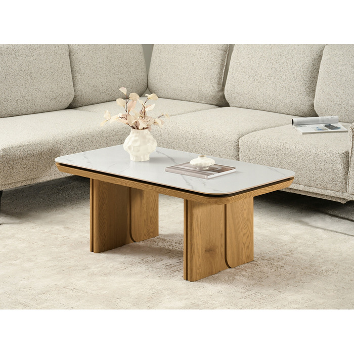 Журнальний стіл Mebel-Partner прямокутний, 110 x 60 x 45,5 см, дуб