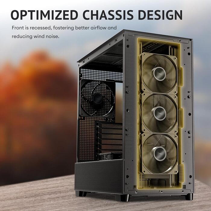 Корпус для ПК Antec GEH Flux SE Midi Tower чорний, для ігрових та офісних систем, вентиляція, роздрібна версія