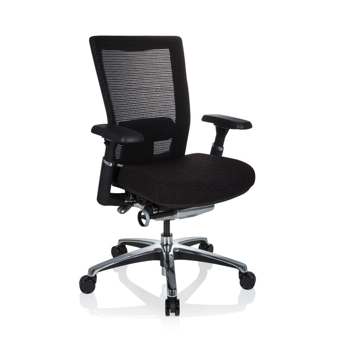 Крісло офісне NOVA PRO ALU тканина чорна hjh OFFICE
