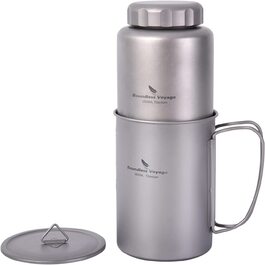 Фляга iBasingo Titan Outdoor 600ml + 1050ml (Ti3007d) - для кемпінгу, туризму та пікніків