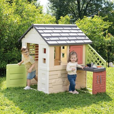 Дитячий ігровий будиночок Smoby Life Natura з кухнею, 2+ роки, з аксесуарами 7600810739