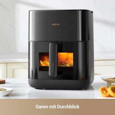 Аерофритюрниця Mova AeroChef FD10 Pro на 6 літрів, безмасляна фритюрниця з конвекцією повітря та металевою чашею
