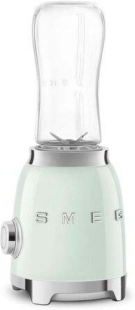 Блендер стаціонарний Smeg PBF01CREU Kompakt, 300 Вт, 2 швидкості, 2 пляшки 600 мл, захист двигуна, кремовий