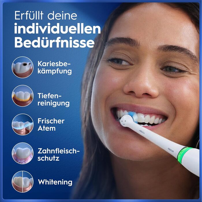 Електрична зубна щітка Oral-B iO Series 5, набір з 2 шт (чорна та біла), з додатковою насадкою та білим футляром