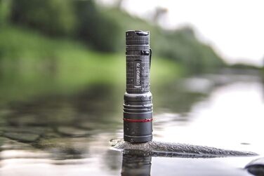 Ліхтарик EMOS Ultibright 70 CREE LED металевий, з фокусуванням, 2 режими світла, ударостійкий, водонепроникний IP65, 340 лм, до 200 м, із кліпсою та ручкою, для дому й вулиці, сірий