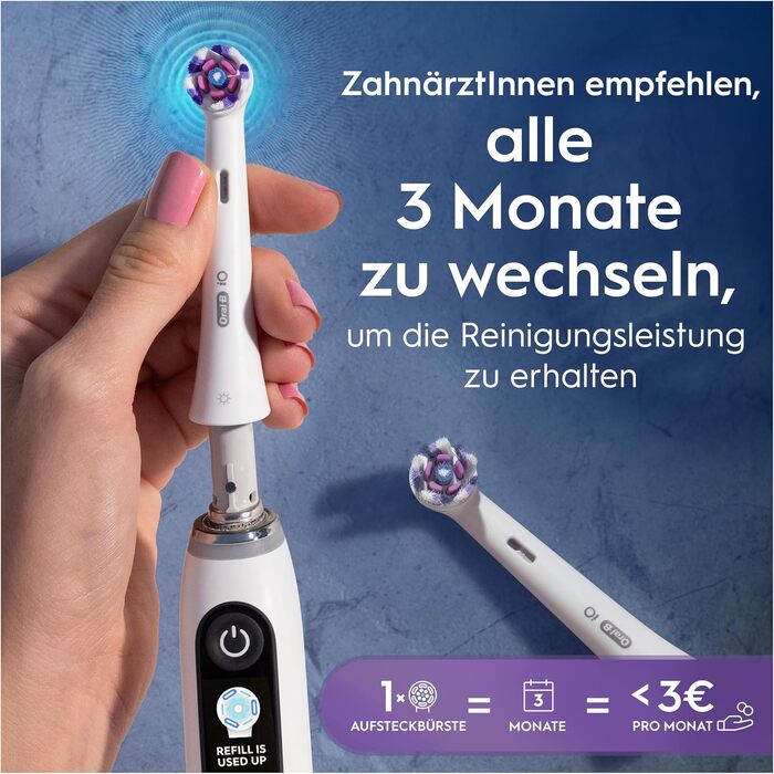 Смінні насадки для електричної зубної щітки Oral-B iO Radiant White (Білий, 8 шт.)