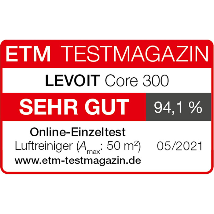 Повітряний очищувач LEVOIT Core 300 з HEPA фільтром для алергіків - 40 м²