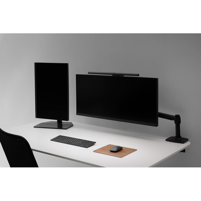 BenQ ScreenBar Pro – LED лампа для монітора: без відблисків, авто вкл/викл, універсальна кріплення, широке освітлення, регулювання кольору та яскравості, автоматичне регулювання, чорний колір