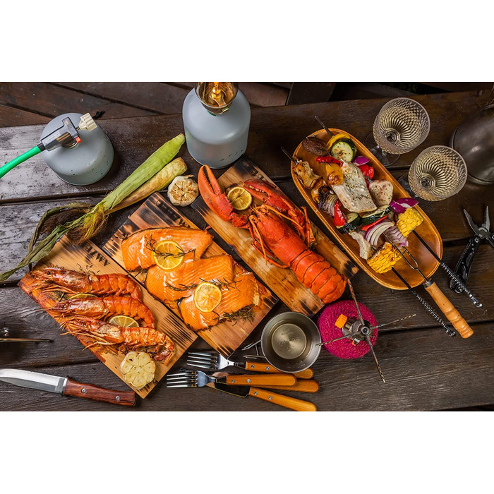 AMZBBQ Преміум кедрові дошки для грилю 2 шт, 28x14 см, для газового та вугільного гриля, для риби та м'яса, подарунок чоловікам і жінкам, з Північної Америки