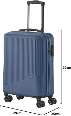 Дорожній чемодан Travelite Bali 34 л, маленький, ABS, жорсткий корпус, 4 колеса, для ручної поклажі, 55 см, відповідає IATA