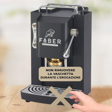 Кавомашина Faber Deluxe 3.0 ESE 44мм з електроклапаном, чорний/хром