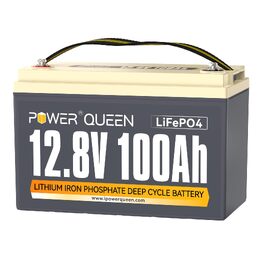 Літієва акумуляторна батарея LiFePO4 Power Queen 12V 100Ah для кемперів та будинків на колесах