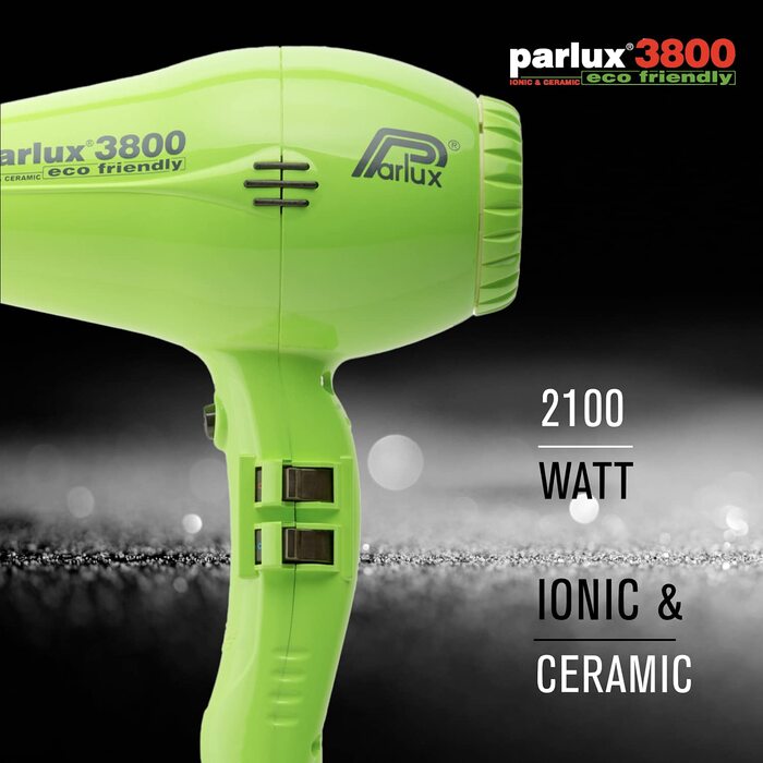 Фен Parlux 3800 Ecofriendly зелений, професійний, енергозберігаючий